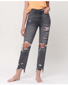 Women's Flying Monkey Super High Rise Distressed Straight Jeans
