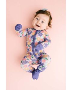 Infant Girl's Little One Shop Lavender Blooms Bamboo Sleeper