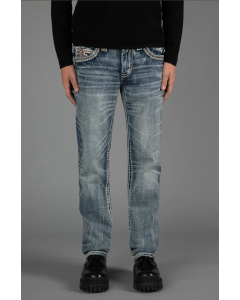 Men's Rock Revival Elijah Straight Jean