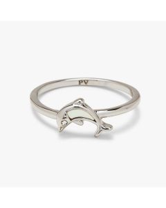 Pura Vida Mother Of Pearls Dolphin Ring