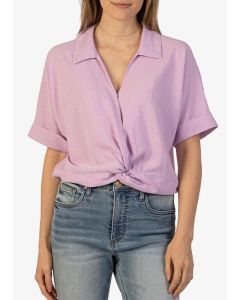 Women's Kut From The Kloth Rebel Knot Front Shirt