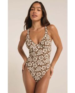 Women's Z Supply Riley Hibiscus On Piece Swimsuit