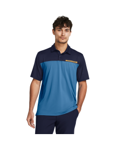 Men's Under Armour Tee To Green Color Block Polo