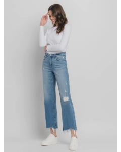 Women's Flying Monkey High Rise Distressed Slim Wide Jeans