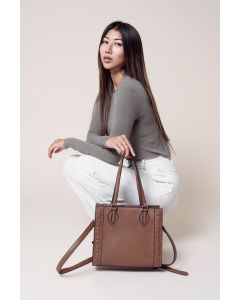 Women's Jen & Co. Betsy Structured Braided Crossbody/Satchel