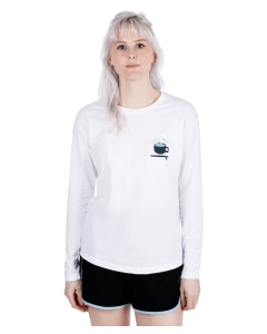 Women's Jetty Coffee Break Long-Sleeve Tee - White